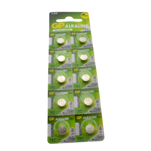 kenable GP Alkaline Cell Battery LR41 192 1.5V [10 Pack]