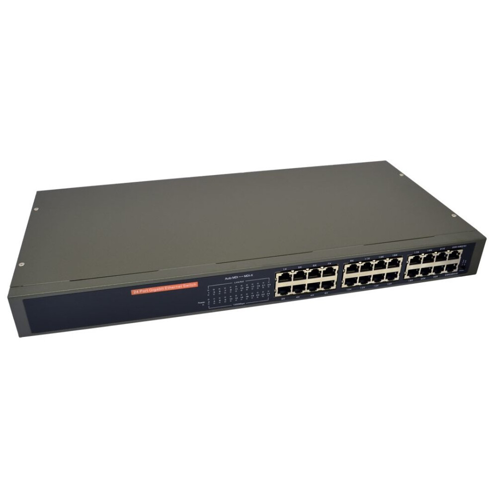 24 Port GIGABIT Unmanaged Ethernet Network Rack Mount Switch