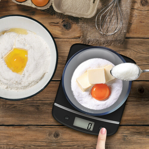 Salter Salter 5kg Aquatronic Electronic Digital Kitchen Scale Black 1056 BKDR 1