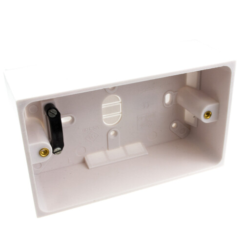 kenable kenable Surface Mount Back Box Pattress Box 2 Gang 47mm with Cable Holder