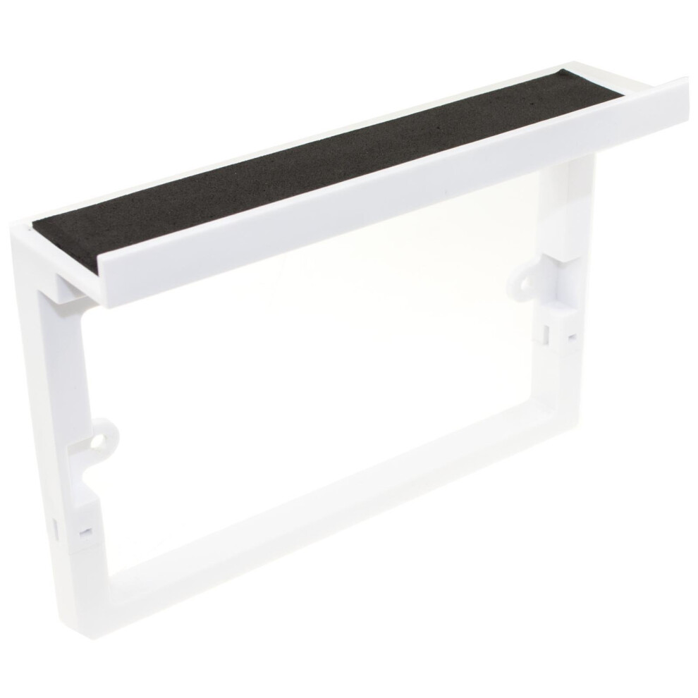 kenable Faceplate Surround with Shelf for USB Power Outlets Mobile Phone Holder Whi