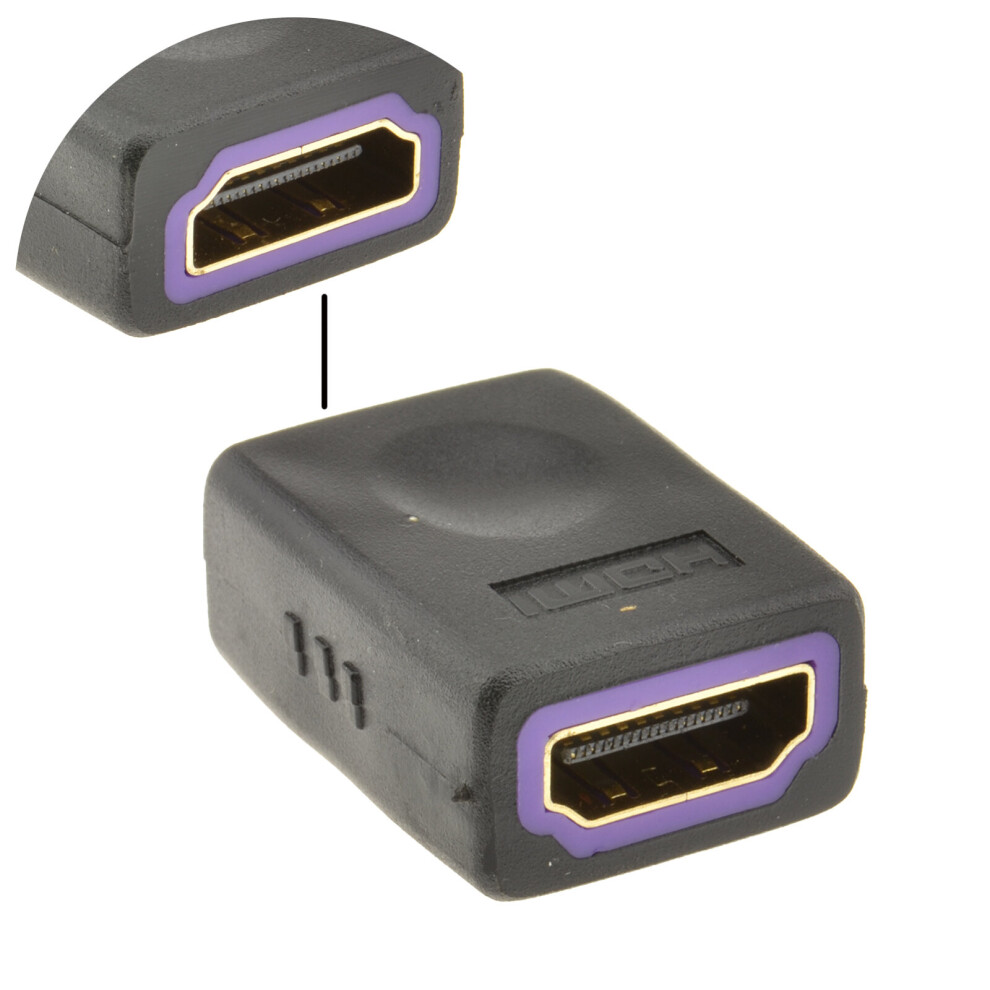 Hdmi Coupler Joiner Hdmi Female Socket To Female Socket Plated Gold 5055383416318