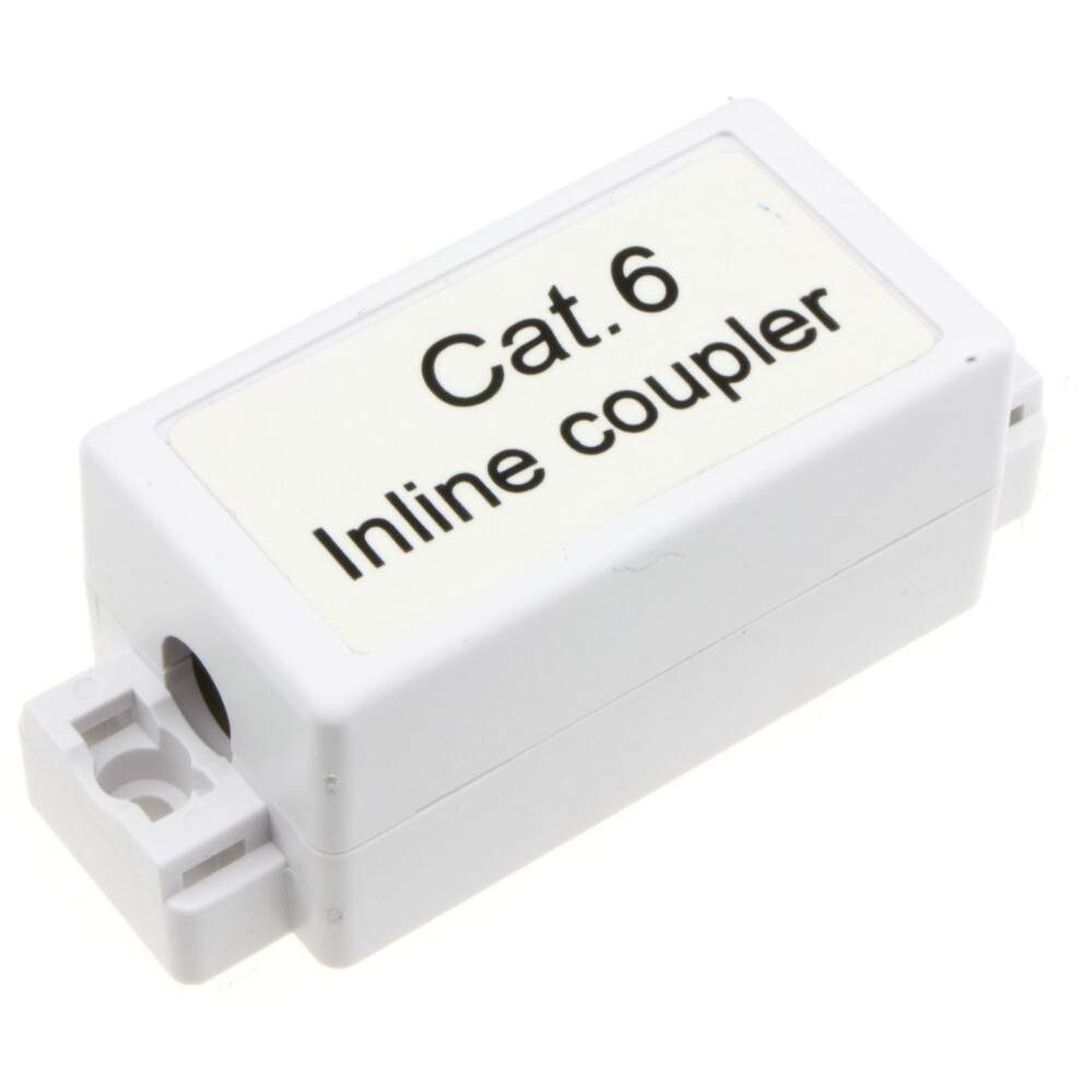 kenable Inline Punch Down Coupler for Lan Cables CAT6 White