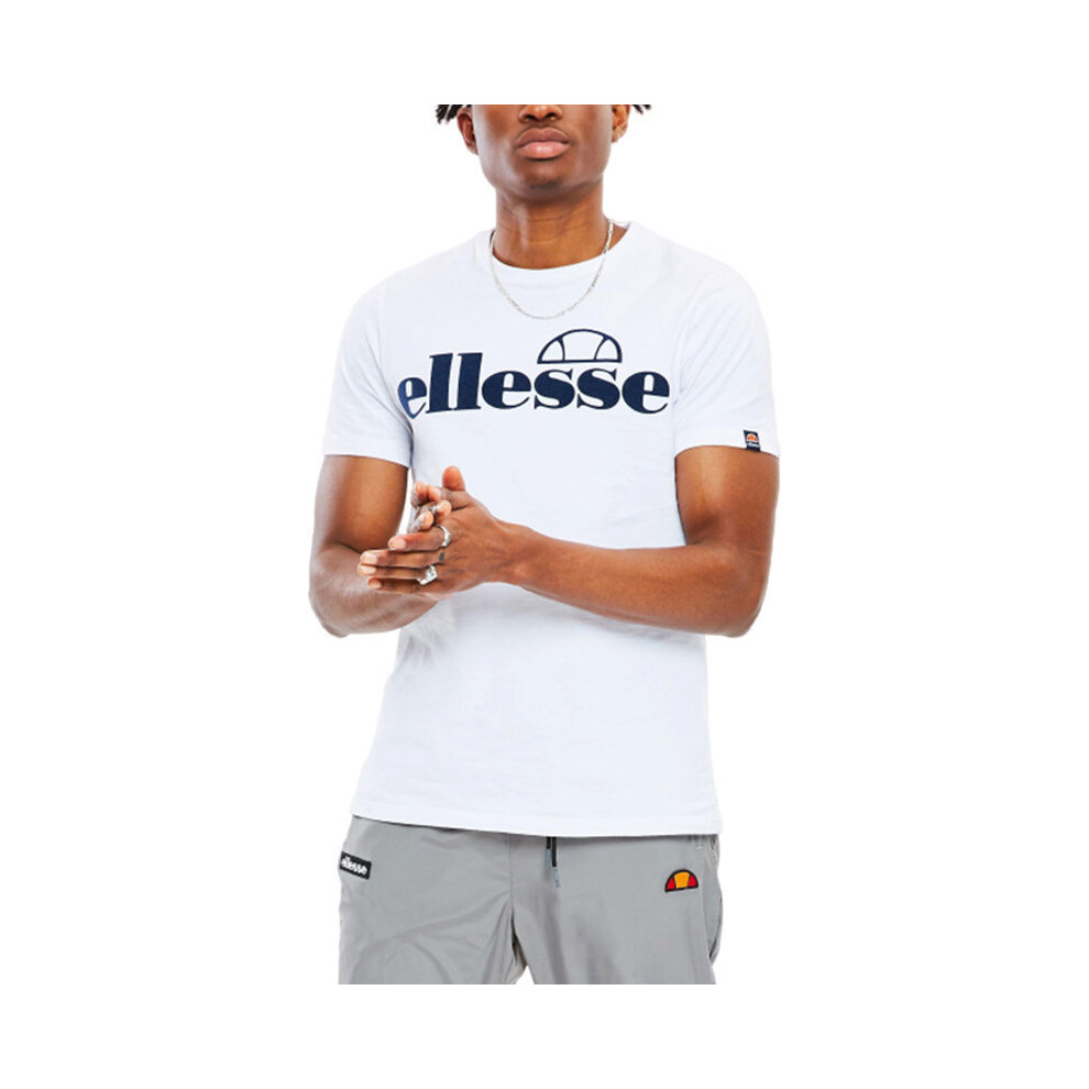 (XS) ELLESSE HERENS SHC07412 Mens T-Shirt Crew Neck Short Sleeve Casual White Tee