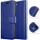 (Blue) For iPhone SE 2020 Phone Wallet Book Leather Case 9