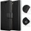 (Black) For iPhone SE 2020 Phone Wallet Book Leather Case 9