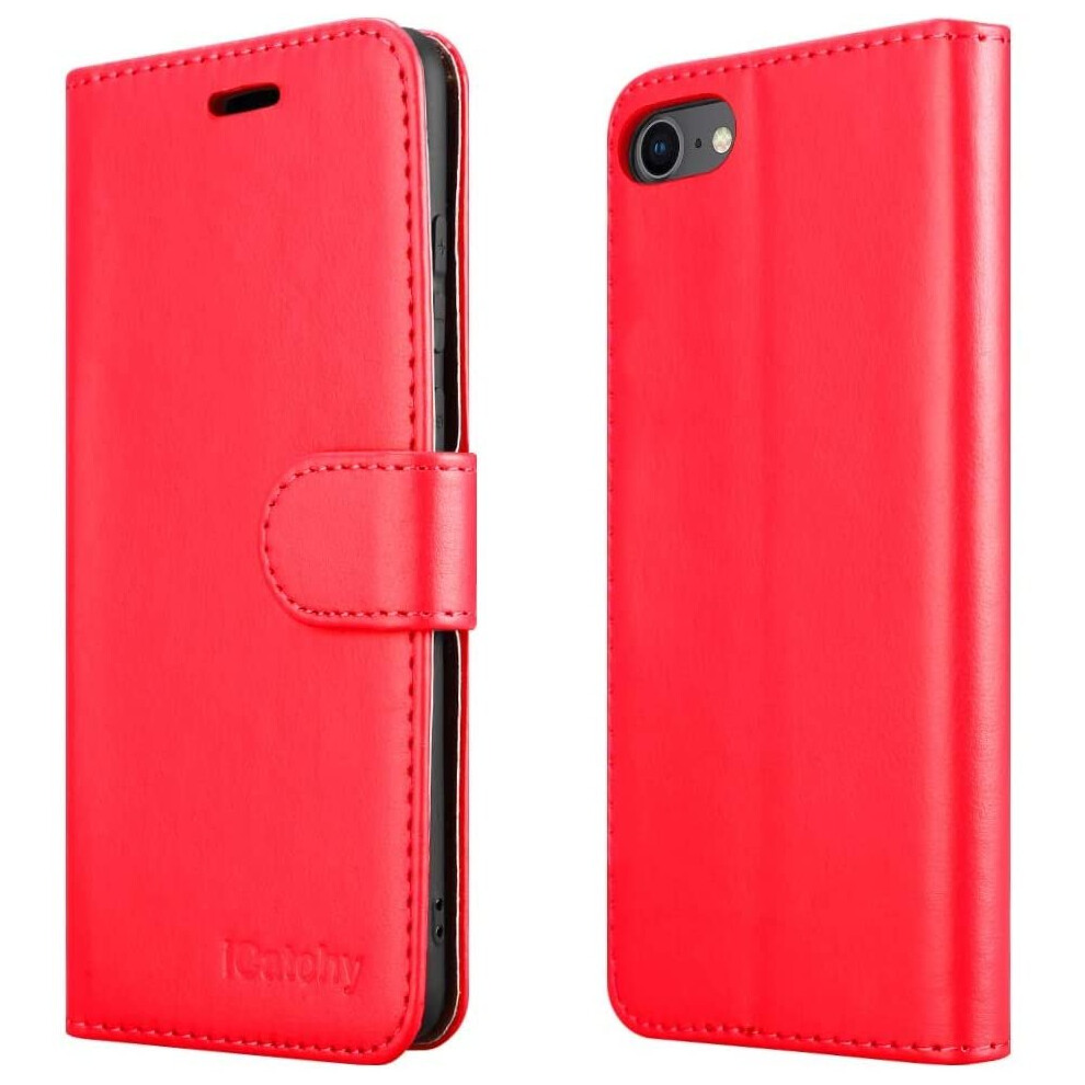(Red) For Iphone Se 2020 Phone Wallet Book Leather Case Red 5056298097517
