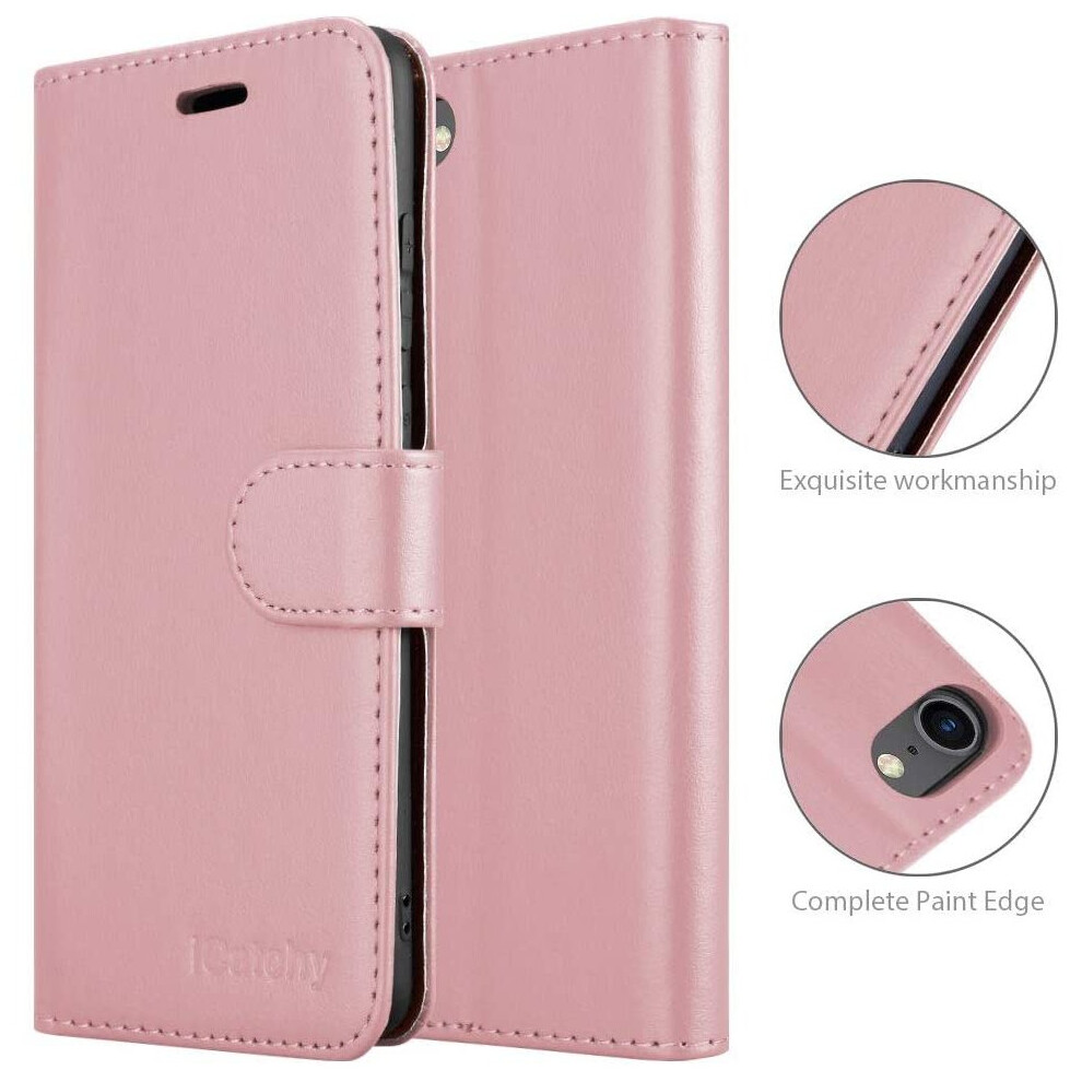 rosegold--for-iphone-se-2020-phone-wallet-book-leather-case