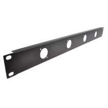 D-Series 1U 19 inch 4 port for 4 Modules Rack Mount Plate/Flight Case Panel