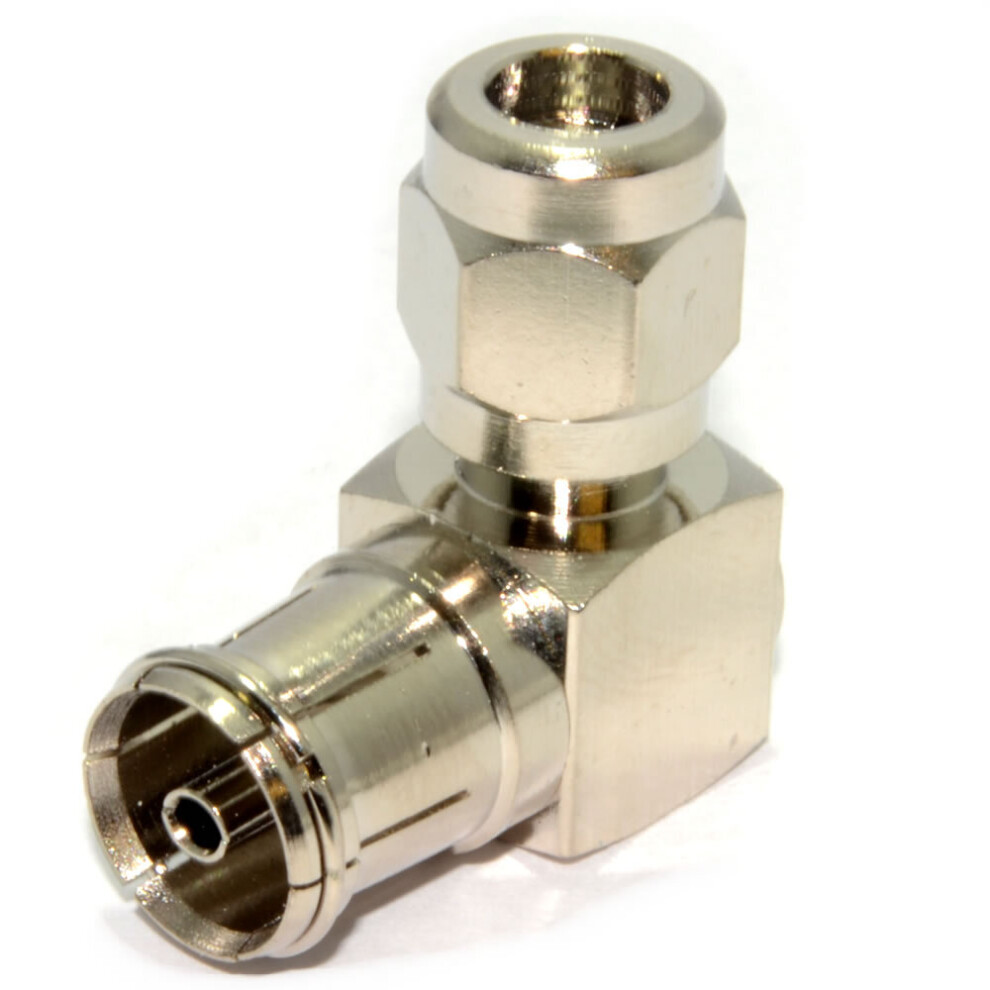 kenable RF Coax Right Angle SOCKET for TV Aerial Cables   All Metal Adapter