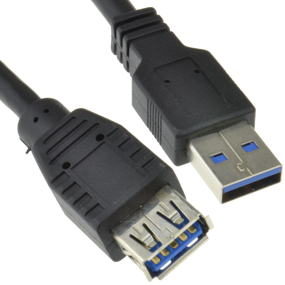 Usb 3.0 Superspeed Extension Cable Type A Male To Female 3M Long Black 5055383448449