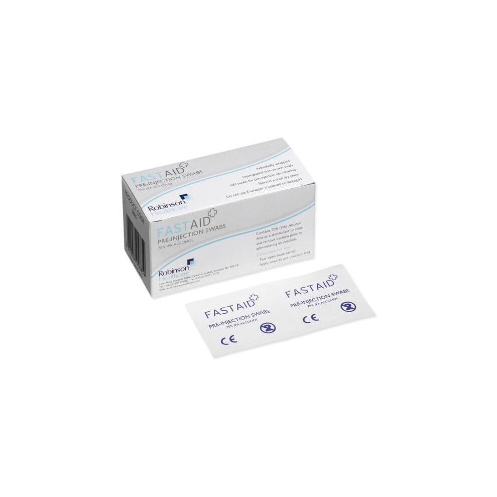 Fast Aid Pre-Injection Swab 70% Ipa Alcohol, MultiPack of 12x100