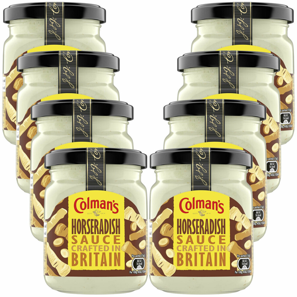 (Horseradish) Colman's Classic Condiments Sauce Jar, 8 Packs