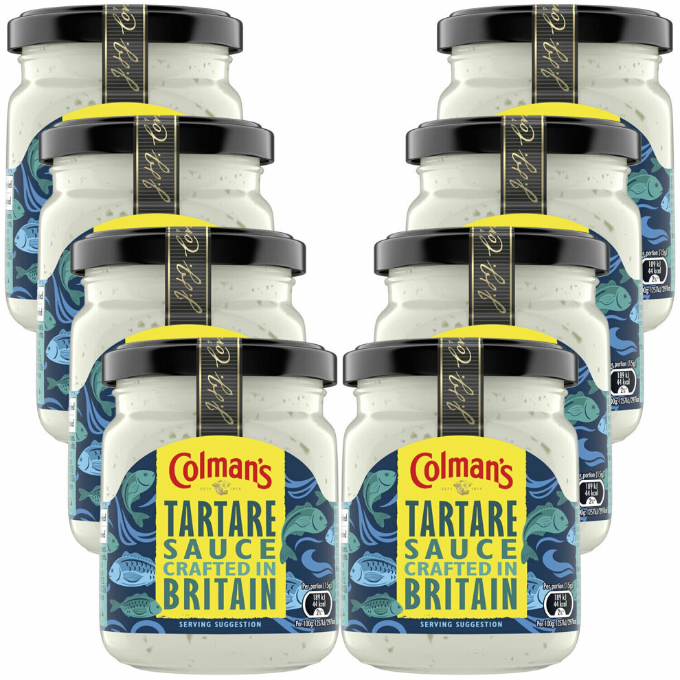 Colman's (Tartare) Classic Condiments Sauce Jar, 8 Packs
