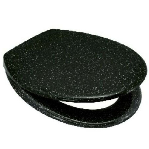 EUROSHOWERS (Black) Glitter Toilet Seat