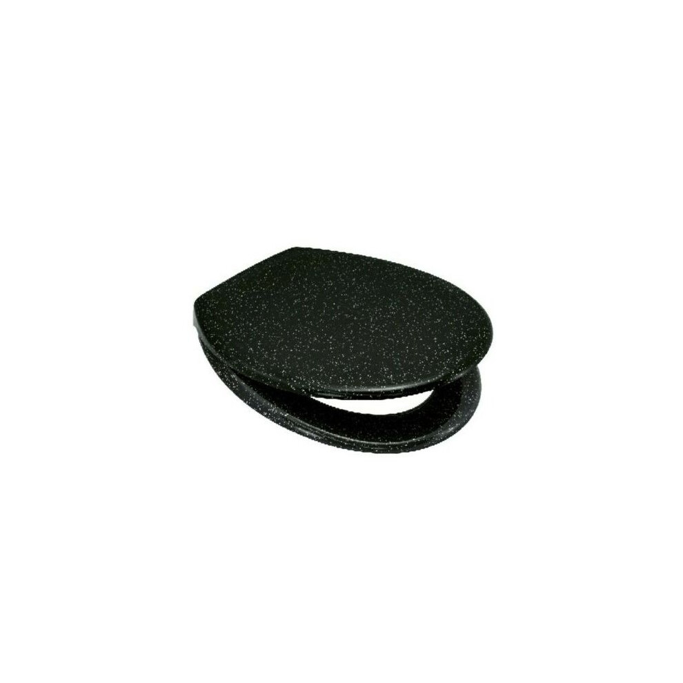 Euroshowers (Black) Glitter Toilet Seat Black