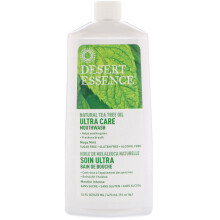 Desert Essence, Óleo de Árvore do Chá Ultra Care Mouthwash, Mega Mint, 16 fl oz (473 ml)