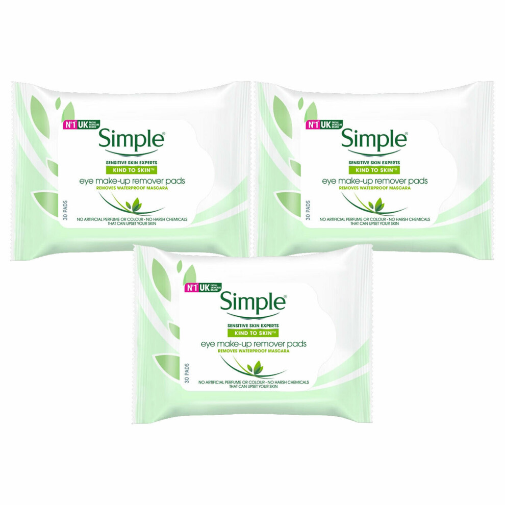 (Buy 3) Simple Kind to Skin Eye Make-Up Remover Pads