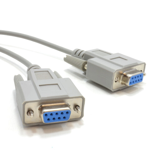kenable Serial RS232 Null Modem Cable - DB9F to F - 3m