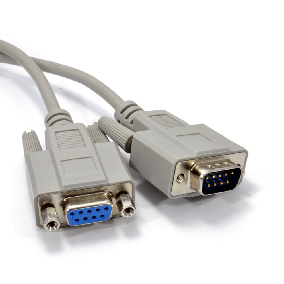 Kenable Serial Rs232 Extension Cable Db9m To F 9 Pin Male To Female 3M Beige