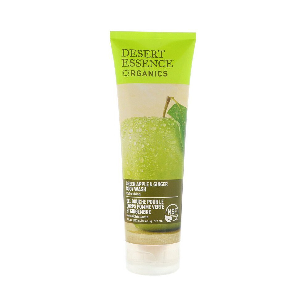 Desert Essence Green Organics, Body Wash, Apple & Ginger, 237Ml