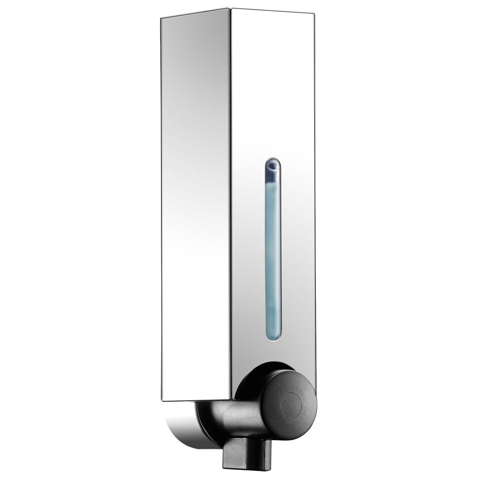 (Single, Chrome) Wall Mounted Bathroom Soap Shampoo Gel Shower Dispenser Pump