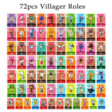 (Mini 72pcs Villager Roles) Animal Crossing Series AMIIBO NFC TAG Cards for Switch WII U New3DS