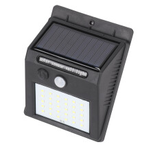 30 LED Solar Powered PIR Motion Sensor Wall Security Lights Garden Out