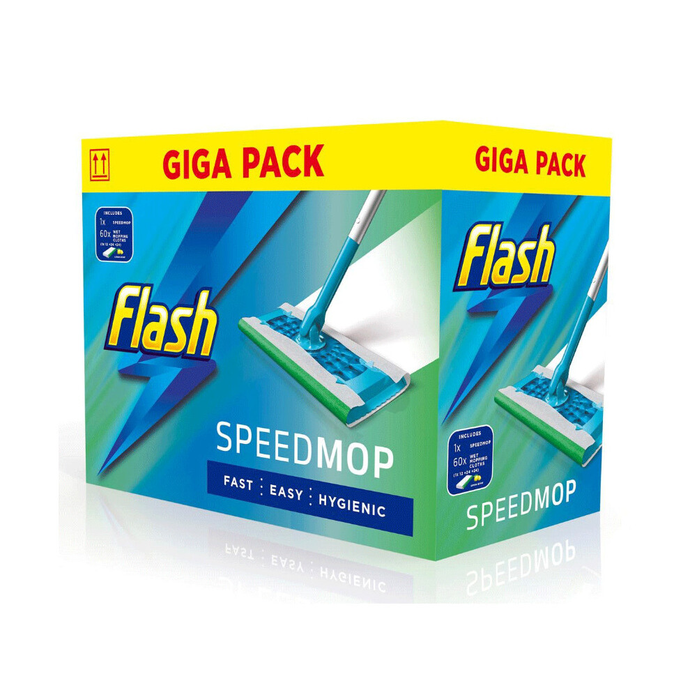 Flash Speedmop & 60 Wet Mop Cloth Refills Giga Pack