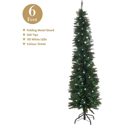 The Christmas Workshop 70660 6ft Green Pre-Lit Christmas Tree