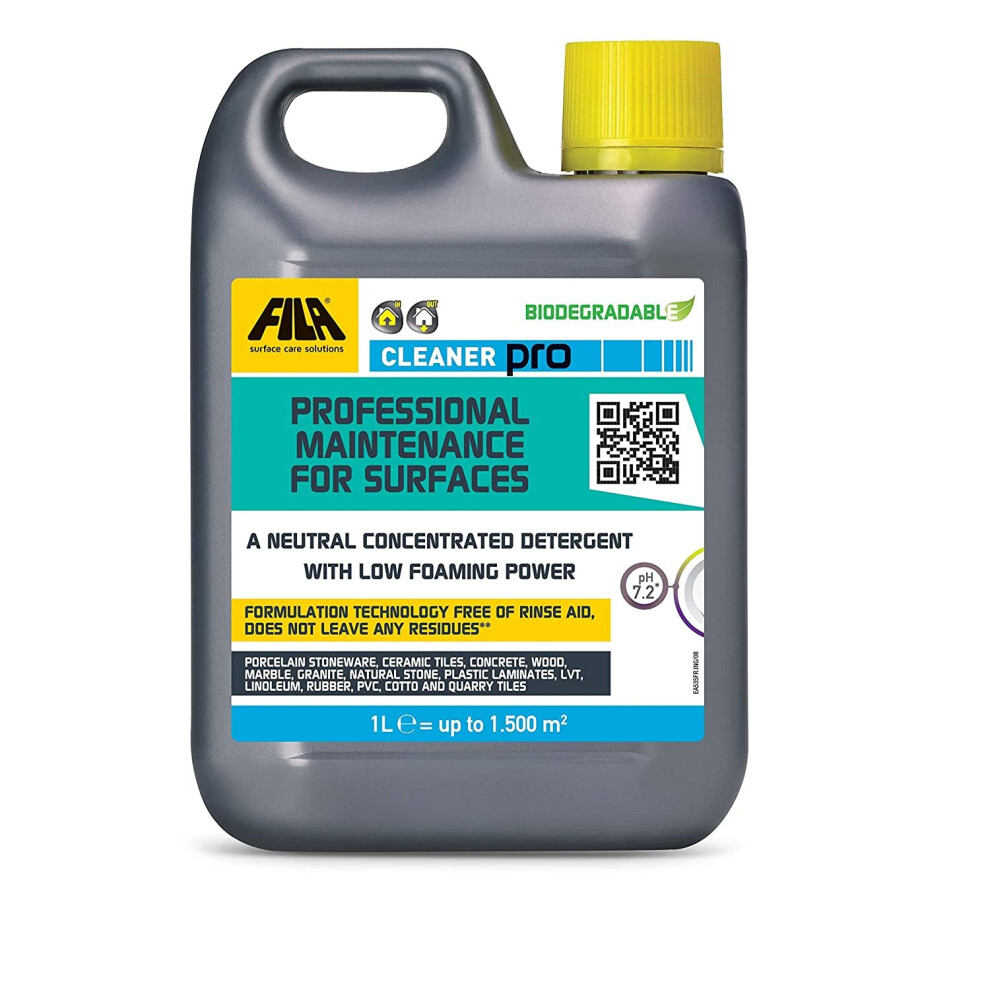 Fila Surface Care Solutions , Concentrated Neutral Detergent (Marble, Stone, Porcelain Tiles, Ceramiv Tiles, Terracotta, Wood And Laminates, 1L