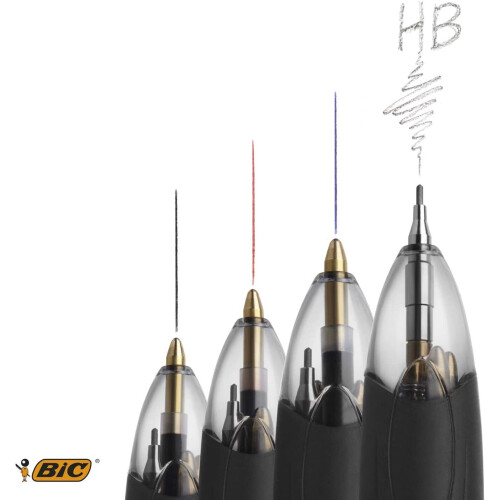 BIC Bic 4 Colour Multifunction Black/Blue/Red/Pencil PK12 2