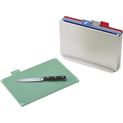 Joseph Joseph Joseph Joseph Index Chopping Board, Set of 4, Coast/Silver, Regular 1