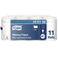 TORK - Set van 11 centrale afrolrollen wit