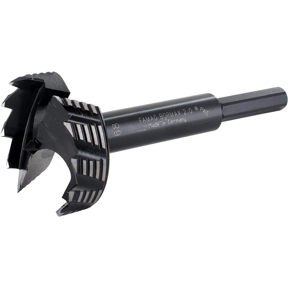 Famag 162201900 Bormax 2.0 Forstner Bit, Alloyed Tool Steel, 19 Mm, 19 X 57 X 90 Mm Tige: 8 Mm 4026271028501