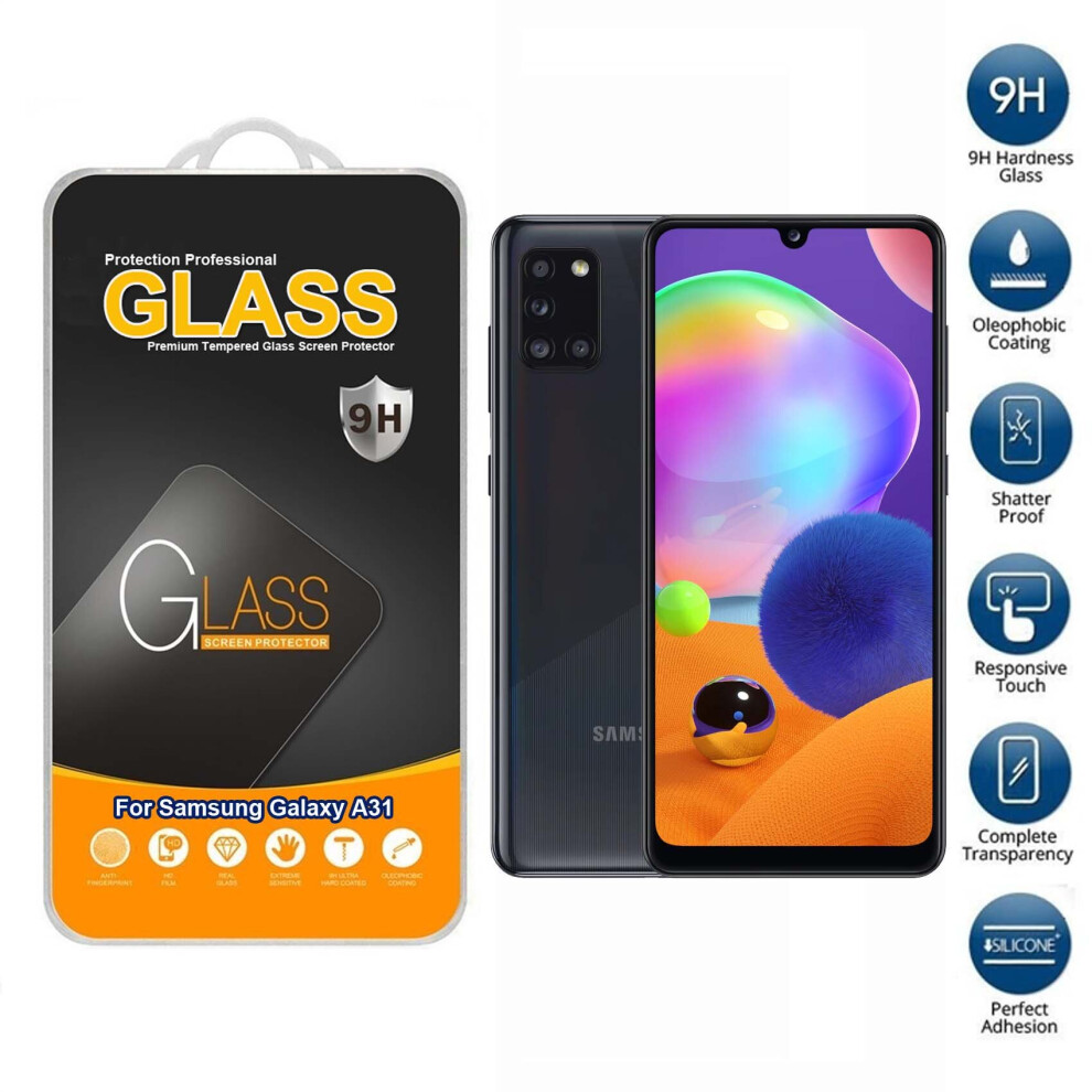 For Samsung Galaxy A31 Tempered Glass Screen Protector 804050318890