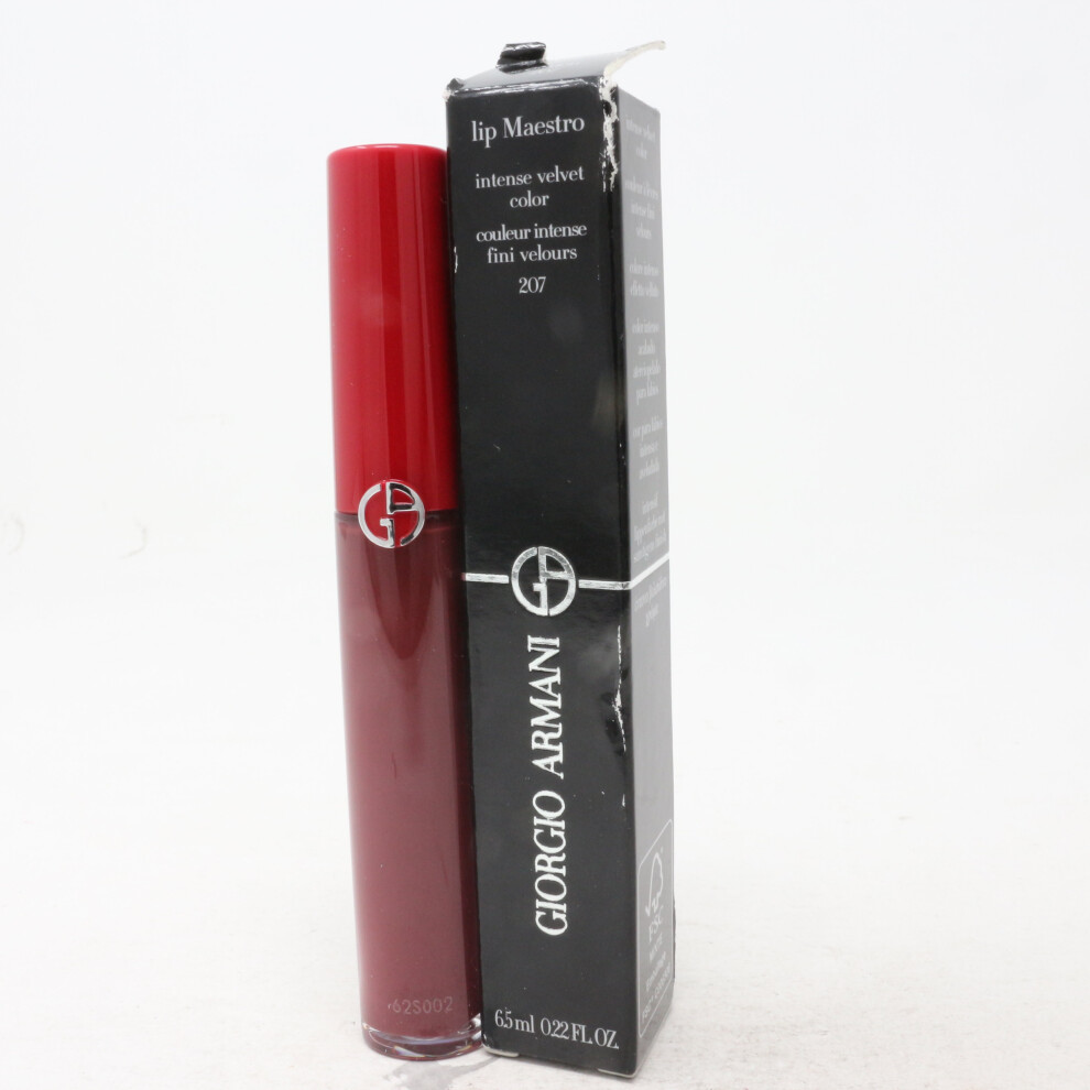 (207 Acajou) Giorgio Armani Lip Maestro 0.22oz/6.5ml New In Box
