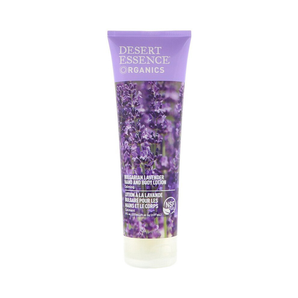 Desert Essence Lavender Organics, Hand And Body Lotion, Bulgarian 8 Fl Oz (237 Ml)