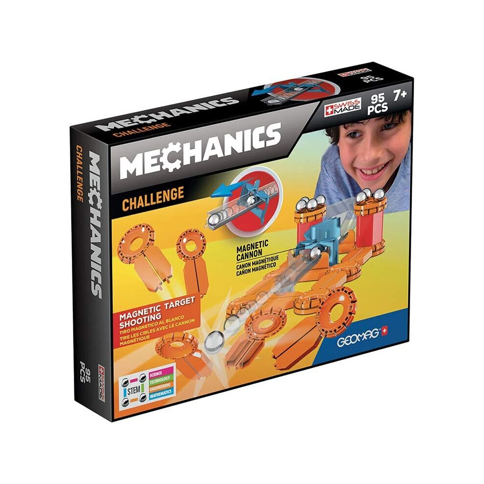 Geomag 771 Mechanics Challenge 95 pcs Building & Construction Toys, Multicolored, Pieces