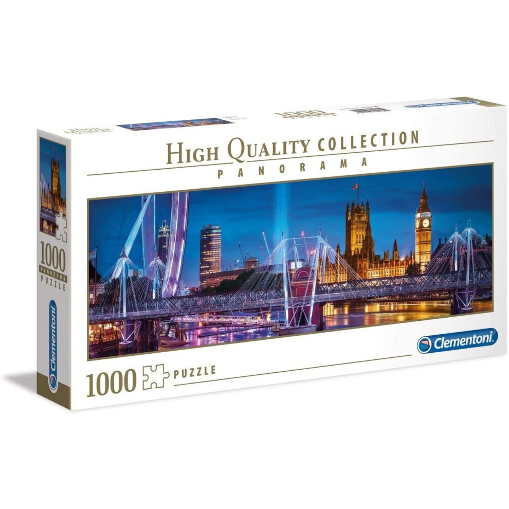 Clementoni 39485 39485-High Quality Collection Puzzle Panorama-London-1000 Pieces, Multi-Coloured