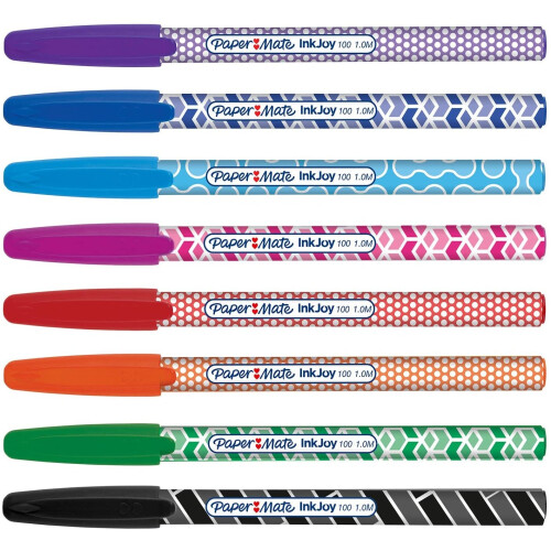 Paper Mate Paper Mate InkJoy Wrap Ballpoint Pens | Retractable Medium Point (1.0mm) | Assorted Colours | 8 Count 2
