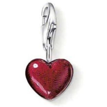 Thomas Sabo Women-Charm Pendant Heart Charm Club 925 Sterling silver red 0794-007-10