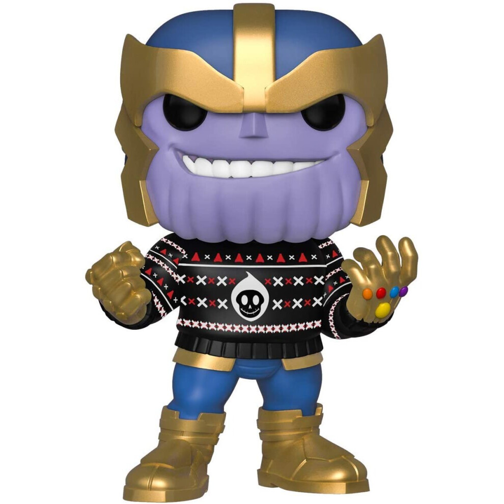 Funko 43336 POP. Bobble Marvel: Holiday-Thanos Collectible Figure, Multicolour