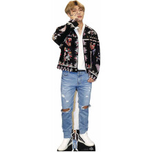 Star Cutouts Ltd CS746 Lifesize Cardboard Free Desktop Cutout of Kim Taehyung (V) BTS Bangtan Boys Standee, Multicolour