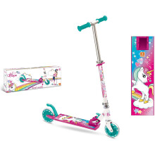 Mondo Be Unique Toys Meisjes Eenhoorn Aluminium Scooter Verstelbaar Stuur-2 Wielen-28515, Multicoloured, m, 28515