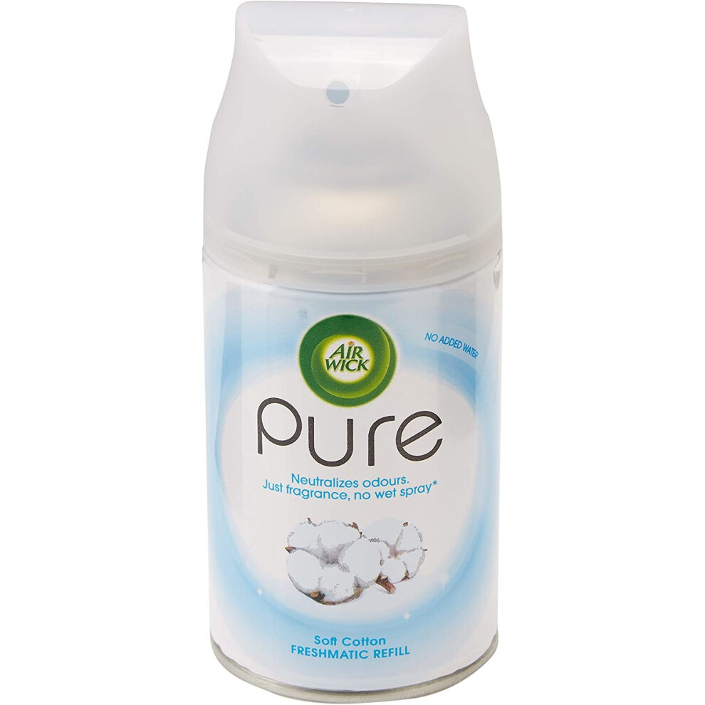 Air Wick Soft Cotton Pure Freshmatic Max Refill, 250 ml, Pack of 4