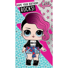 LOL Surprise LO009'Hope Your Birthday Rocks' Birthday Card