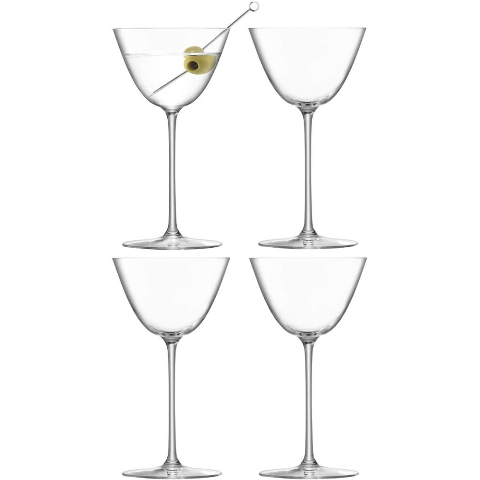 Lsa International Bg08 Borough Martini Glass 195 Ml Clear X 4