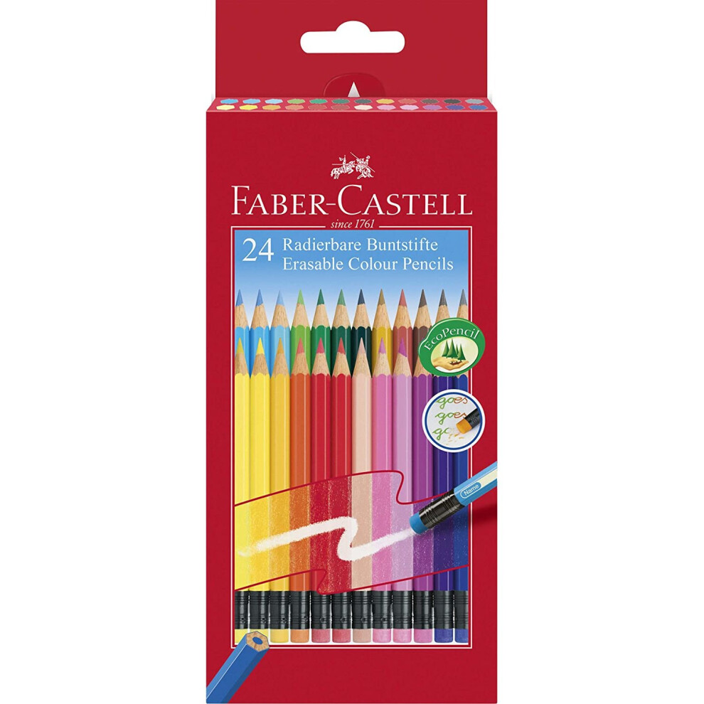 Faber-Castell Erasable Colour Pencils - Set of 24