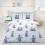 Rapport Starry Penguins Duvet Set Blue Double Winter Bedding 1